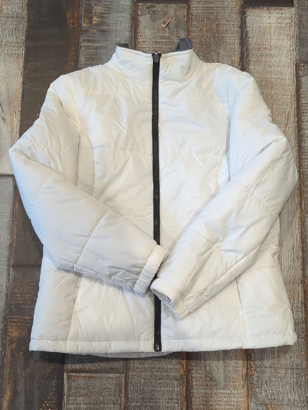 Free Country White Quilted Puffer Jacket